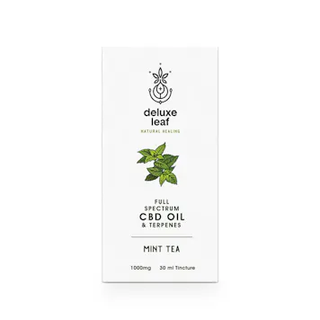 Photo of Deluxe Leaf Natural Mint Tea Full Spectrum CBD Oil 1000mg + 400mg of Additional Cannabinoids