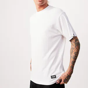 Photo of Afends Mens Classic - THC Essential - Hemp Retro T-Shirt - White