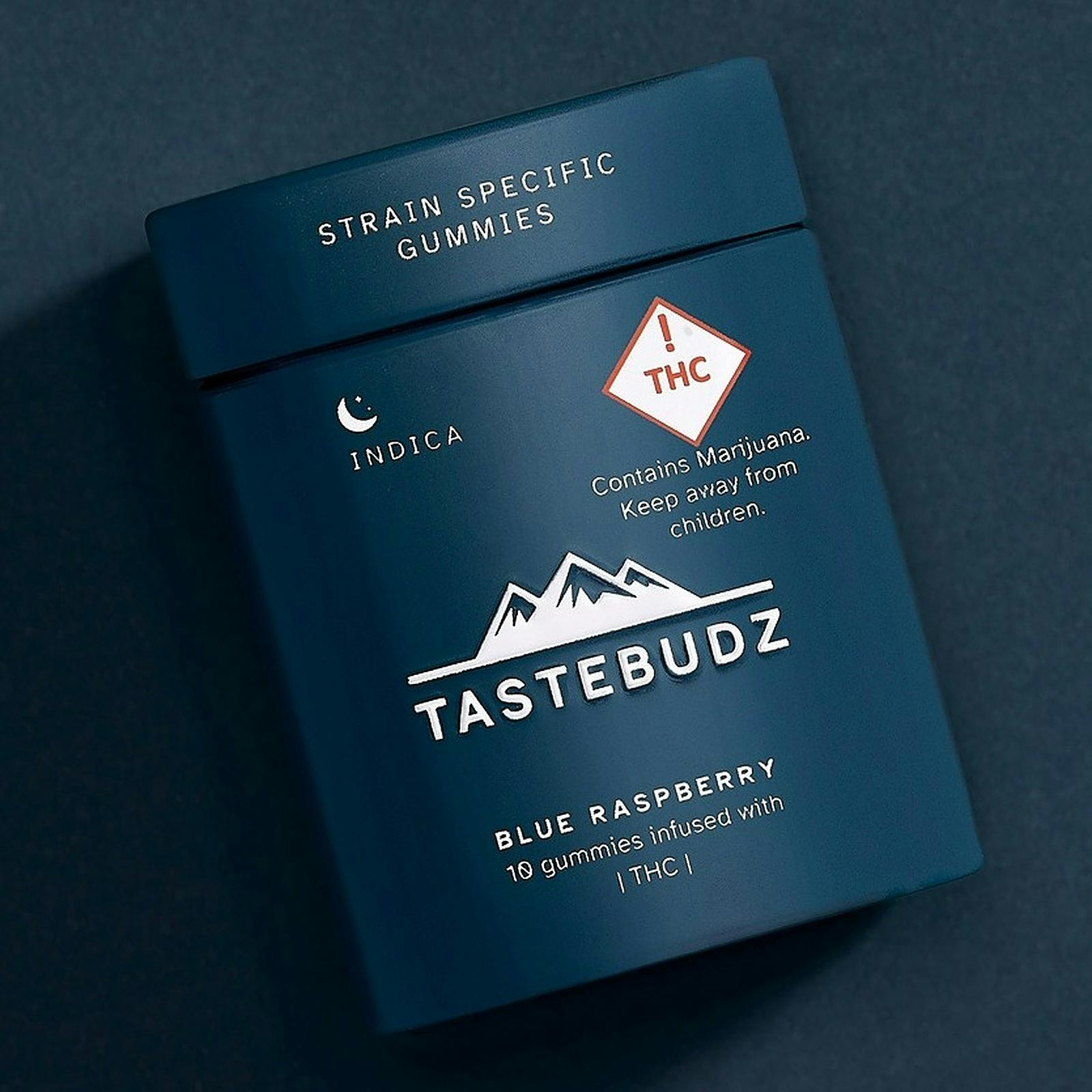 TasteBudz Blue Raspberry Indica Rosin Gummies THC Leafly