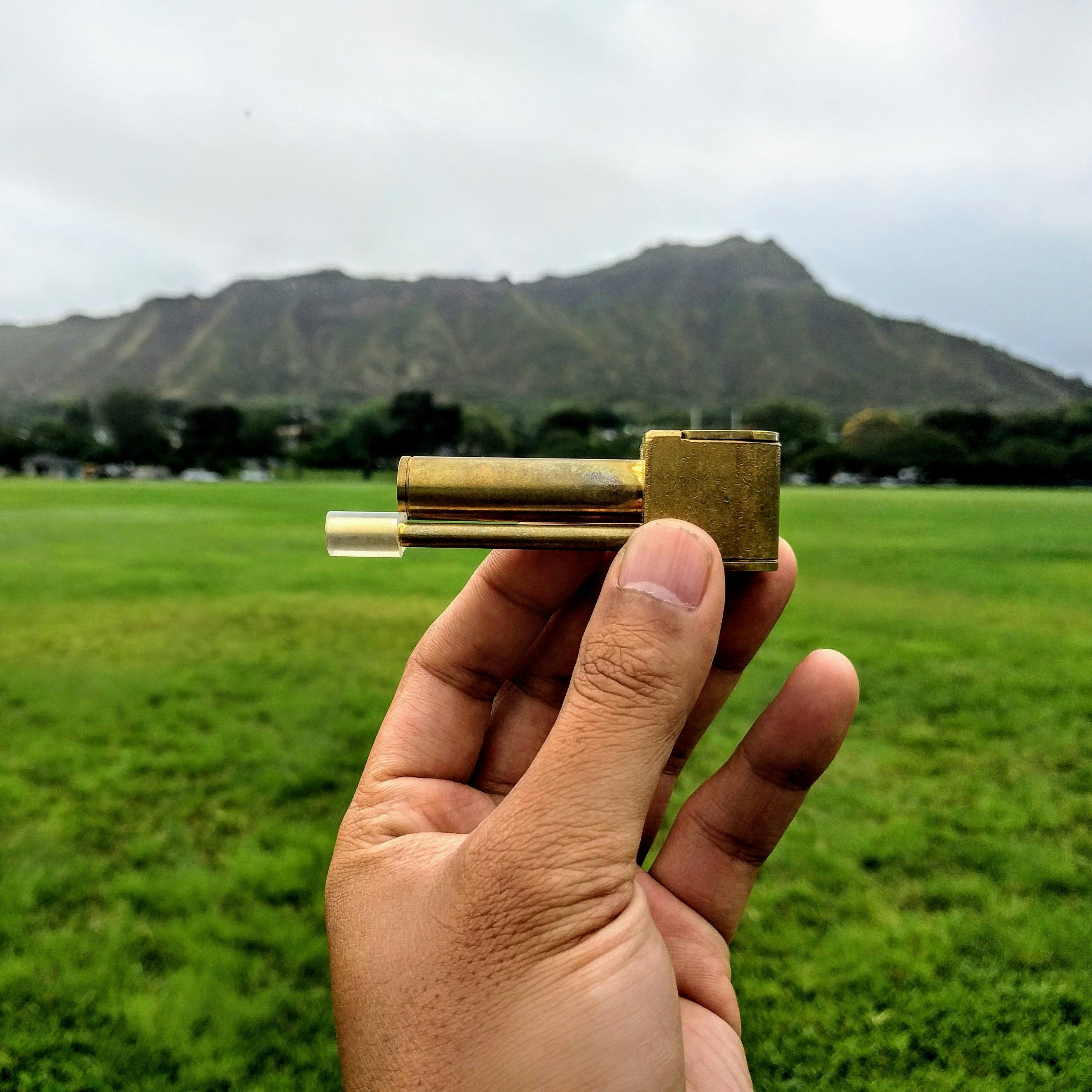 Punchbowl Pipes Hawaii "Shaka" AllinOne Brass Pipe A Proto Pipe 2.