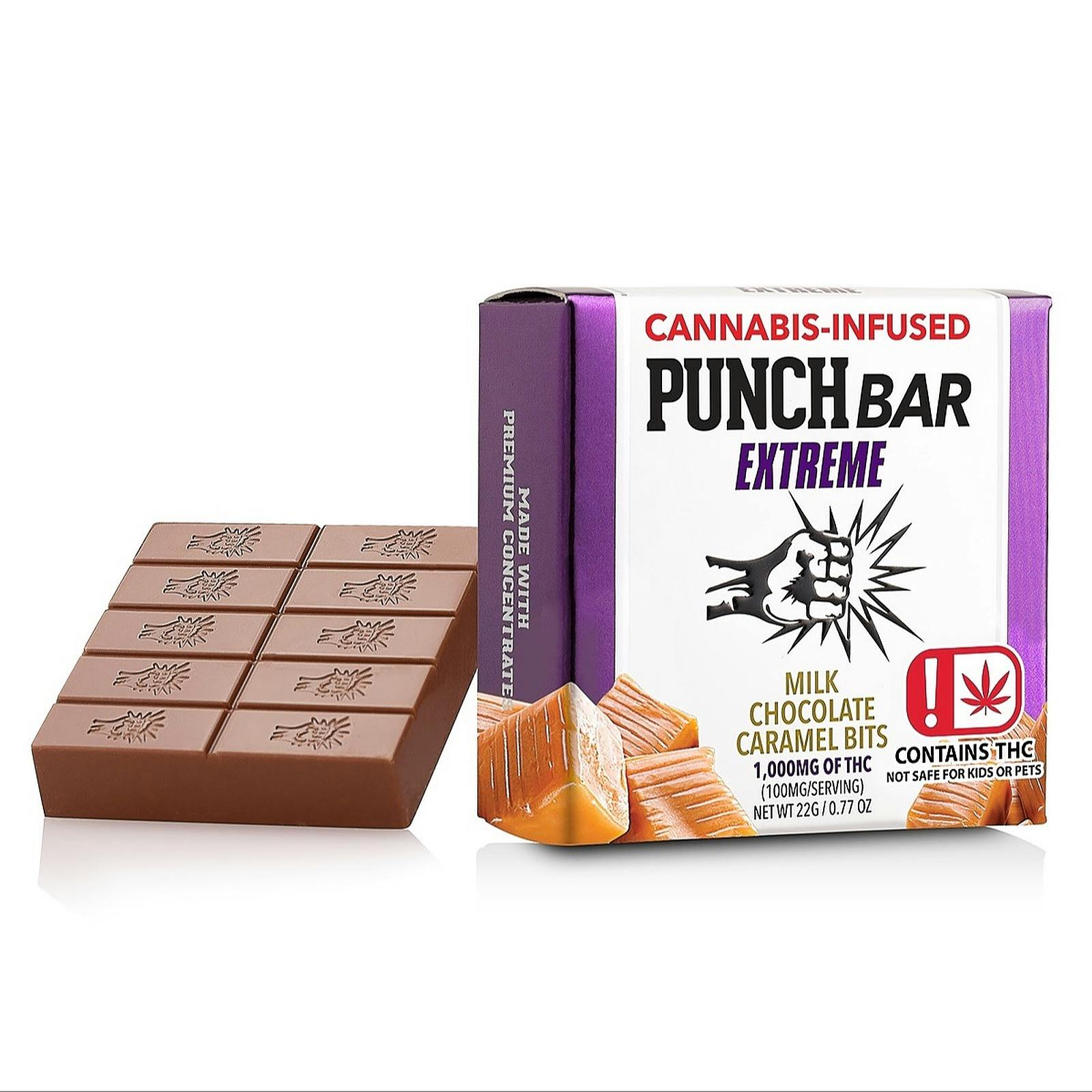 Punch Milk Chocolate Caramel Extreme OK 1000MG PunchBar Leafly