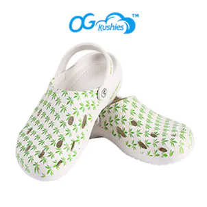 Photo of OG Kushies Unisex Clogs Shoes Slippers Sandals in White Weedow