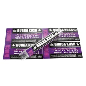 Photo of 25 Bubba Kush Medical Dispensary Strain by Shatter Labels 0.50G Tube Stickers TS-007