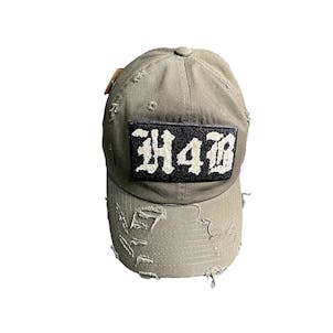 Photo of DESTRUCTED OLIVE H4B PATCH HAT