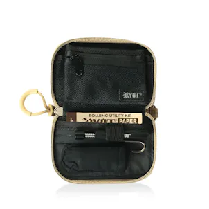 Photo of RYOT® SmellSafe® Krypto-Kit™ in Tan Loaded w/Black ANO Spring Bat & Hemp Rolling Papers