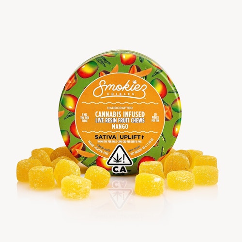 Mango Sativa 100mg THC Live Resin Fruit Chews - California