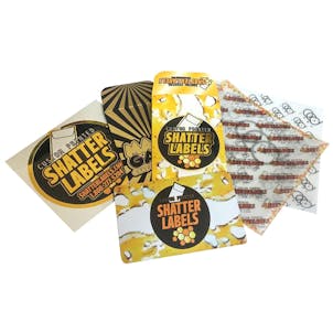 Photo of 25 FIRE OG Cannabis Strain Concentrate Shatter Labels Wax Envelopes #197