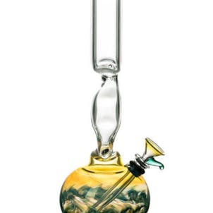 Photo of 10" Raked Zig Zag Bubble Base Bong