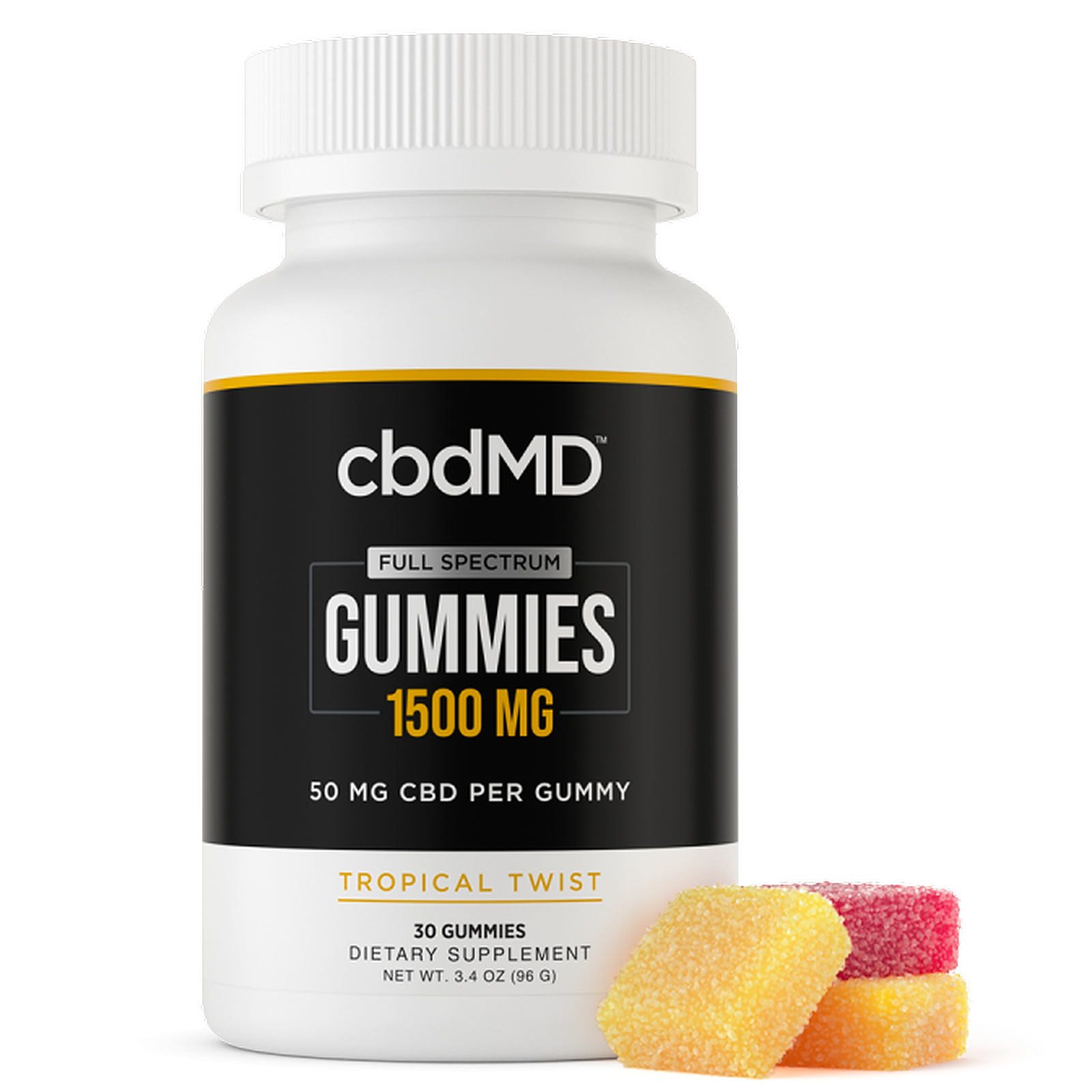 CbdMD: Full Spectrum CBD + THC Gummies | Leafly