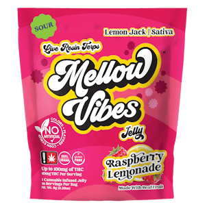 Photo of Mellow Vibes Sour Raspberry Lemonade Jelly Single 100mg