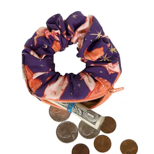 Photo of Blue Fiesta “Magical Mushrooms” Stash Pocket Scrunchie