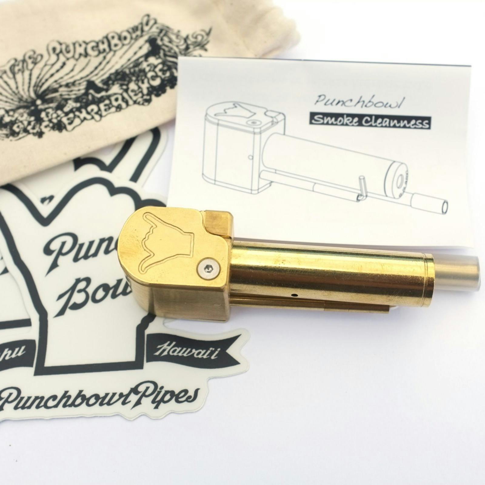 Punchbowl Pipes Hawaii "Shaka" AllinOne Brass Pipe A Proto Pipe 2.