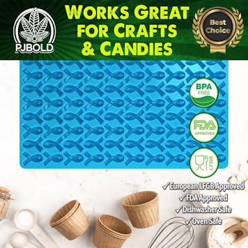 Photo of Ribbon mold, 3.6mL, 100 Cavity, Half Sheet, Blue