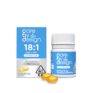 Photo of Care By Design | 18:1 Full Spectrum CBD Soft Gels 6mg THC 10ct