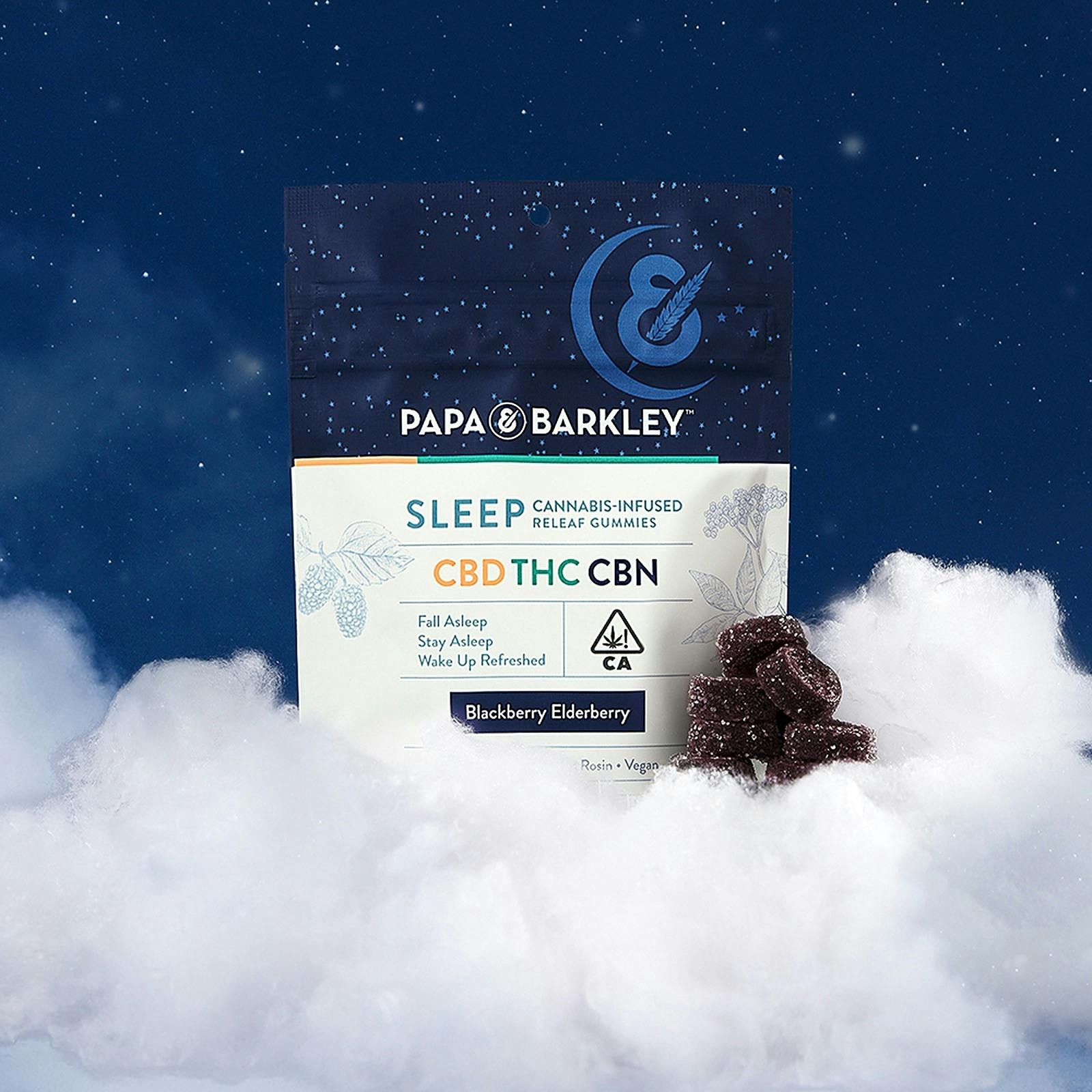 Papa & Barkley Blackberry Elderberry Sleep Releaf Gummies Leafly