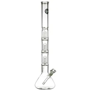 Photo of LA Pipes 26” 5mm Thick Triple Showerhead Perc Beaker Bong