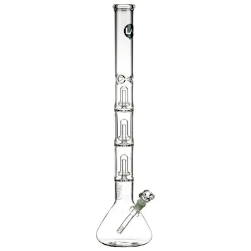 Photo of LA Pipes 26” 5mm Thick Triple Showerhead Perc Beaker Bong
