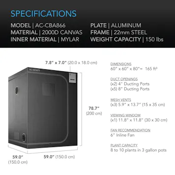 Photo of AC Infinity Tent & Ventilation Kit | 5’ x 5’