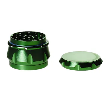 Photo of 4pc Chromium Crusher Grinder With Finger Grooves Green - 2 1/2"