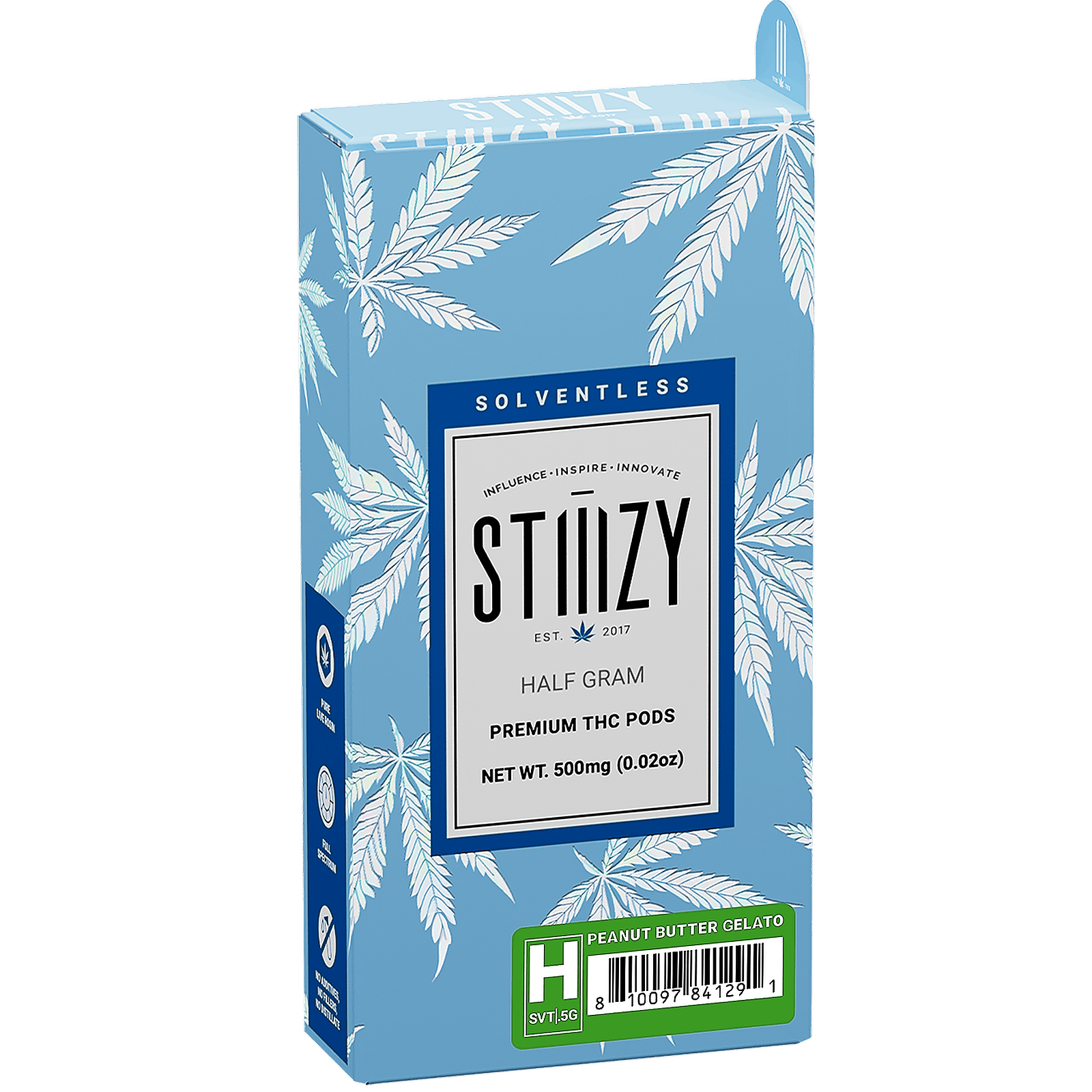 STIIIZY PEANUT BUTTER GELATO SOLVENTLESS POD .5G Leafly