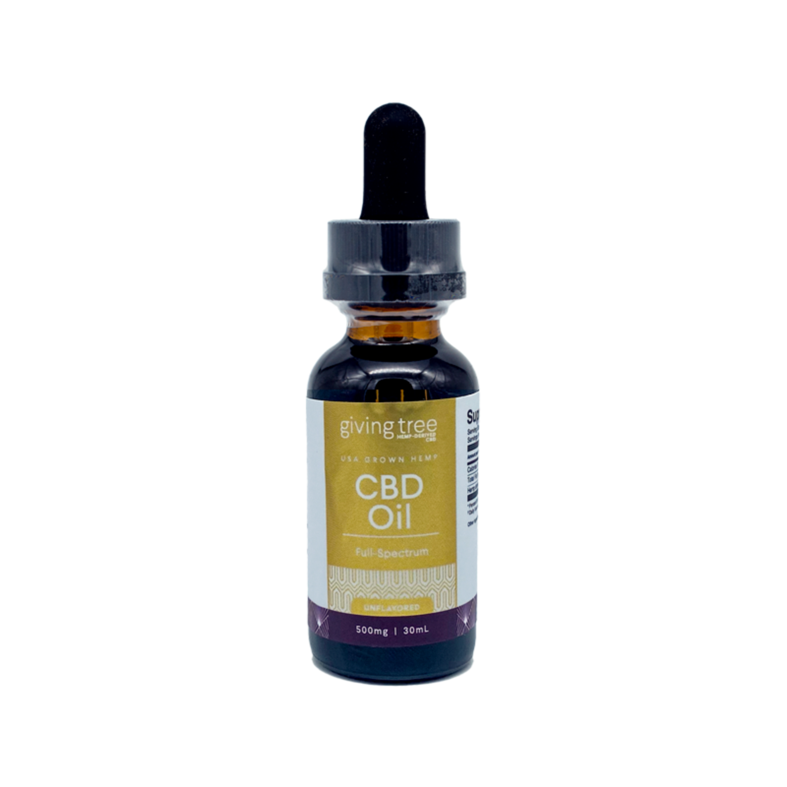 Giving Tree CBD: Full Spectrum Unflavored Tincture - 500mg | Leafly