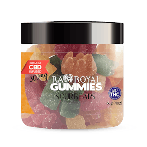 Product image for 300MG CBD Gummies Infused Sour Bears - R.A. Royal