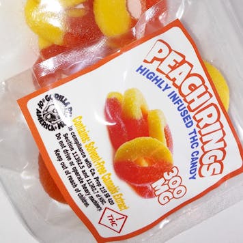 Photo of Peach Rings 300mg THC