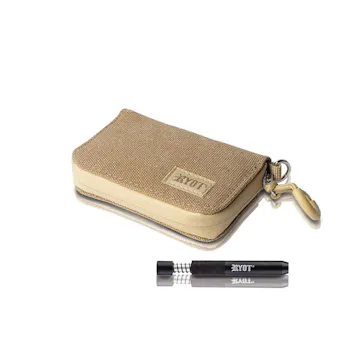 Photo of RYOT® SmellSafe® Krypto-Kit™ in Tan Loaded w/Black ANO Spring Bat & Hemp Rolling Papers