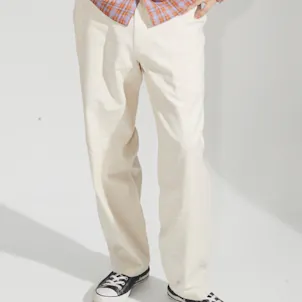 Photo of Afends Mens Chess Club - THC Essentials - Hemp Relaxed Pants - Natural