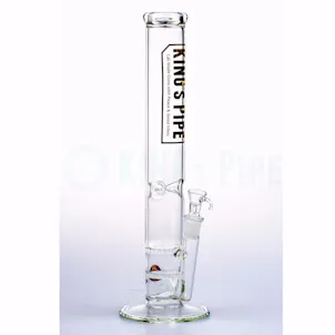 Photo of KING'S PIPE - 16'' DOUBLE FRITTED DISC STRAIGHT WATER PIPE