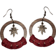 Product image for Cannabis Earrings (Rust)