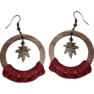 Photo of Cannabis Earrings (Rust)