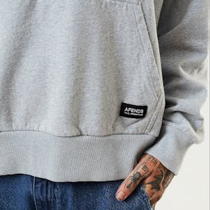 Photo of Afends Mens All Day - THC Essential - Hemp Hoodie - Shadow Grey Marle