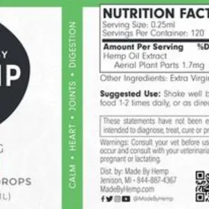 Photo of Made by Hemp Wellness Drops for Cats (1oz, 200mg CBD)