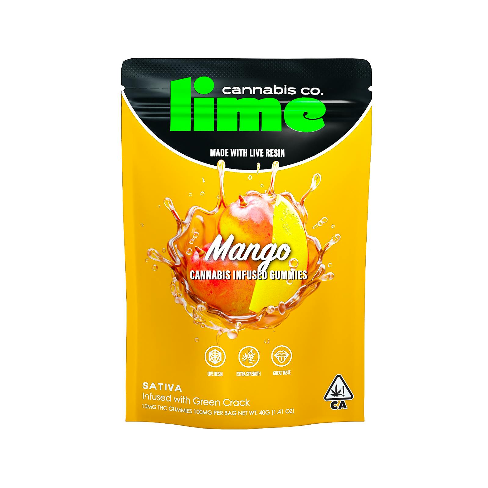 Lime 100mg Gummies Mango Leafly