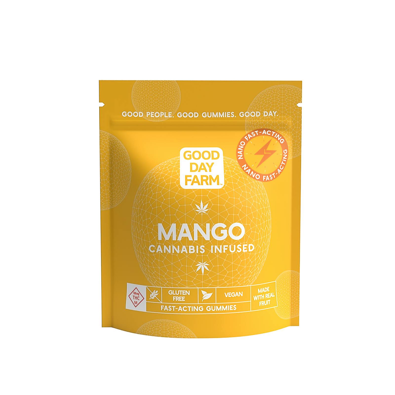 Good Day Farm Good Day Farm Mango NANO Gummies 20pk 100mg Leafly