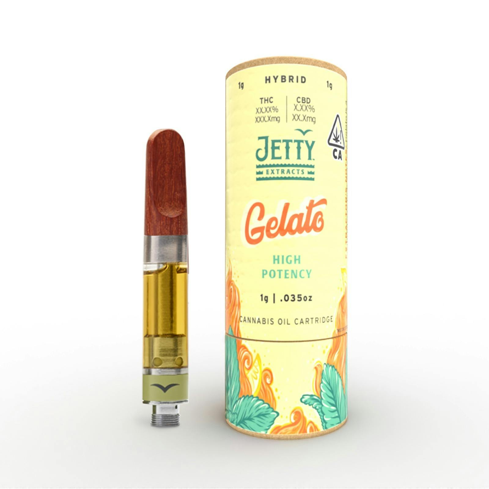 Jetty Extracts Gelato HIGH THC Cartridge 1g Leafly