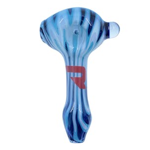 Photo of American Glass Spoon – Blue and White Starburst