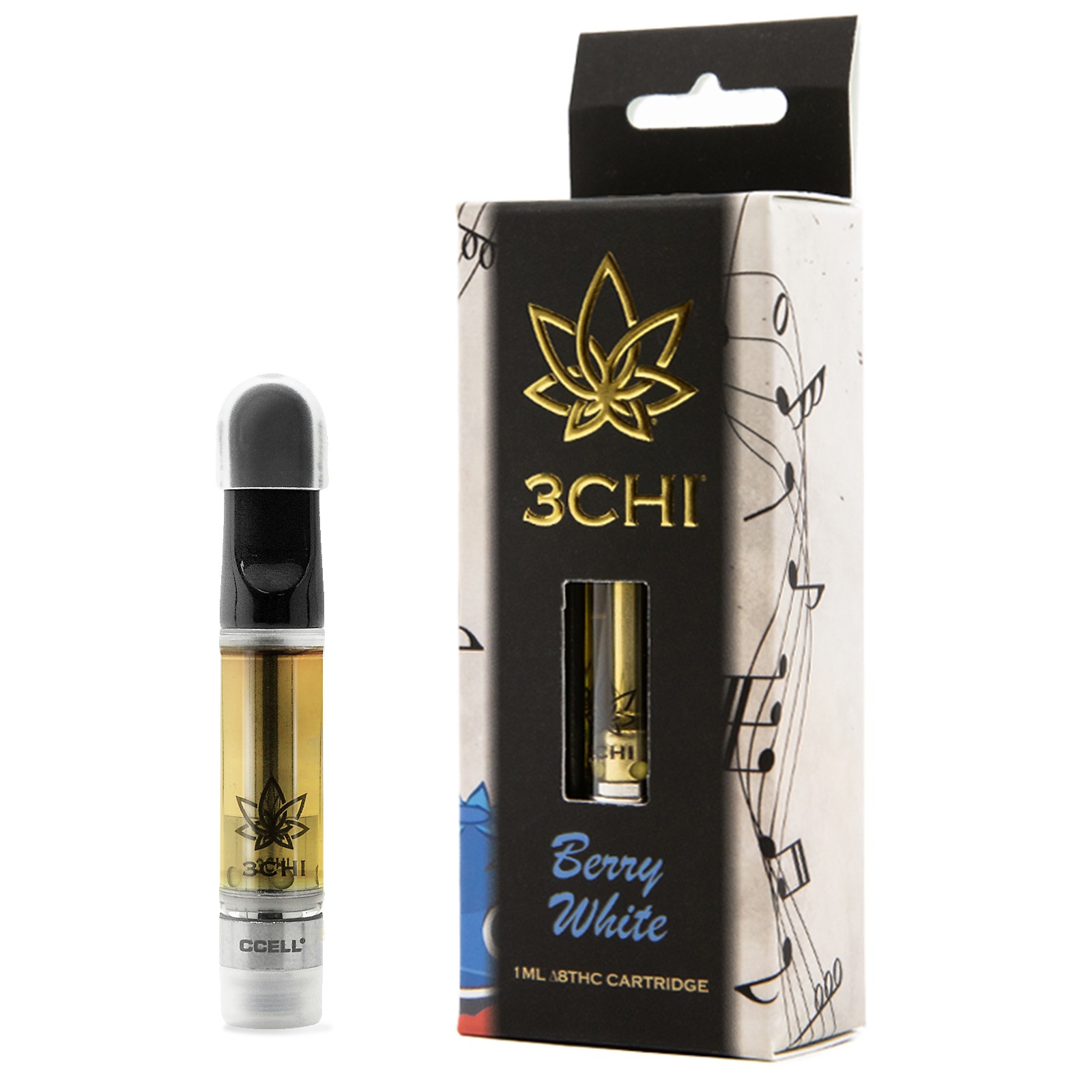 3CHI: Delta 8 THC Vape Cartridge - Berry White (CDT) - 1ml | Leafly