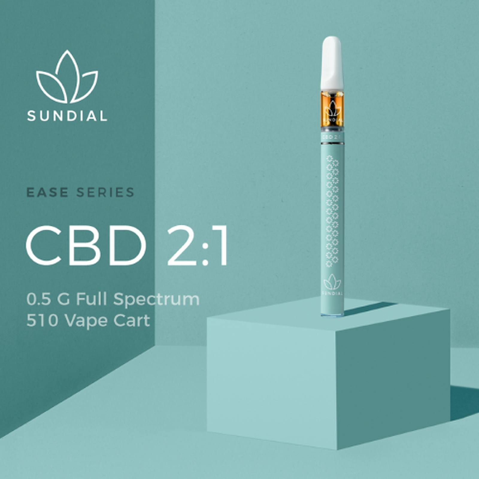 Sundial Cannabis CBD 21 Full Spectrum 510 Vape Cartridge Leafly