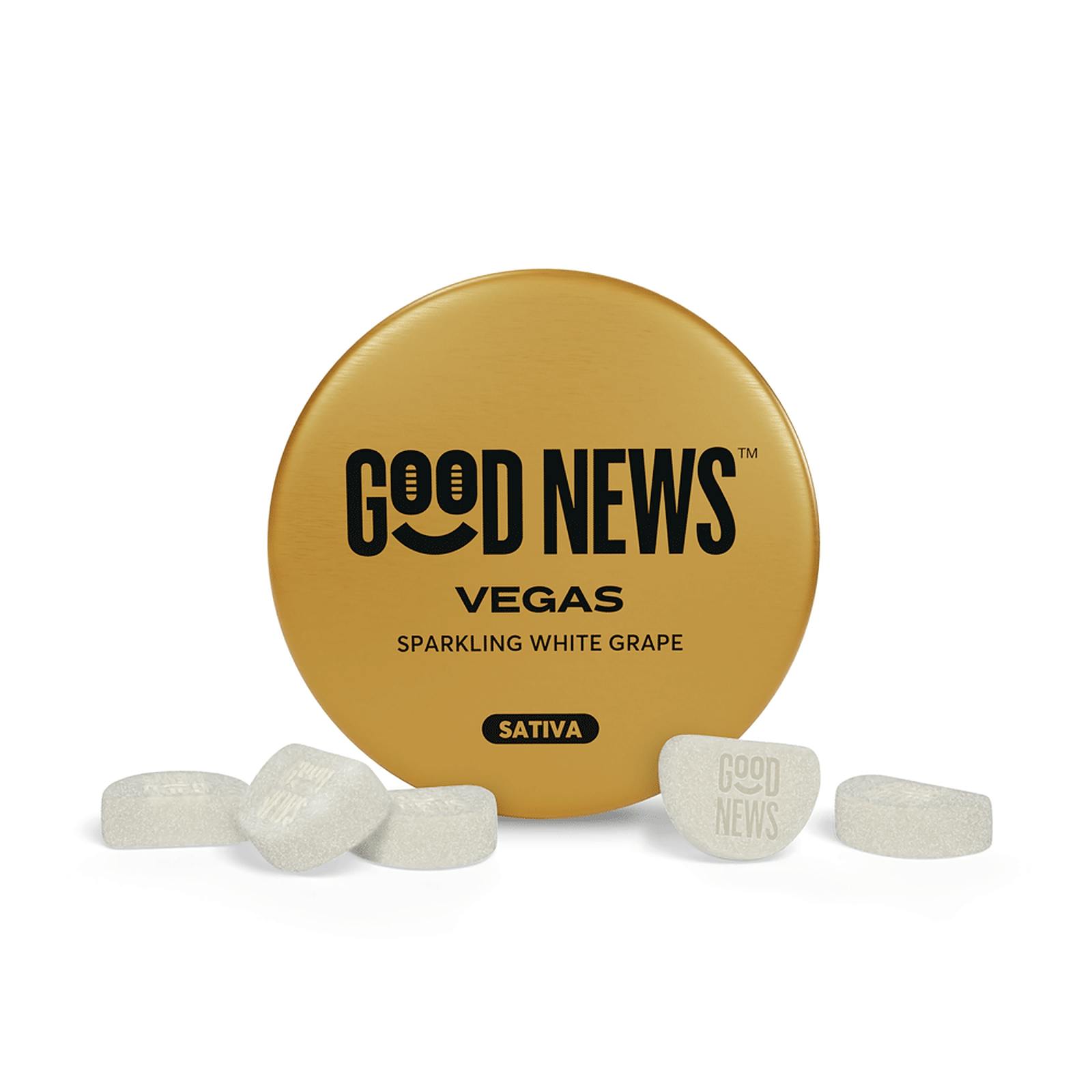 Good News Good News Vegas Sparkling White Grape Gummies Leafly