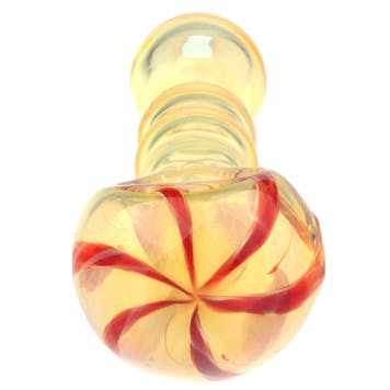 Photo of 4.3" Fumed Glass Milli Spoon Pipe w/ Multiple Mini Maria Rings