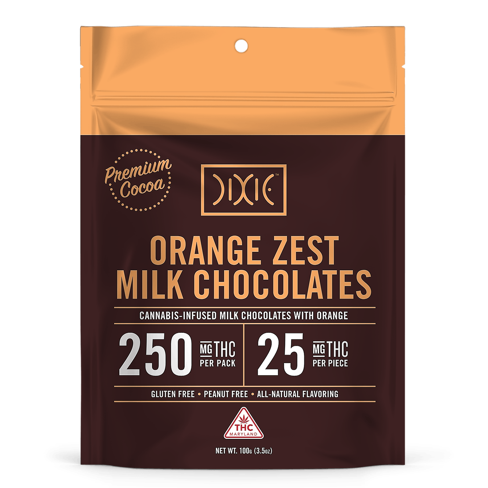 Curio Wellness Dixie Orange Zest Milk Chocolate 250mg Leafly