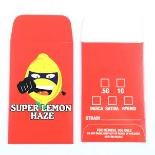 Photo of 25 SUPER LEMON HAZE Strain Concentrate Envelopes by Shatter Labels #298
