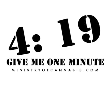 Photo of Ministry Of Cannabis T-shirt 4:19 "GIVE ME ONE MINUTE" (Male)