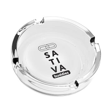Photo of Glass Ashtray with Full Color Imprint