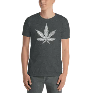 Photo of Hemp Leaf Strain Names Short-Sleeve Unisex T-Shirt