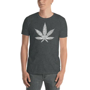 Photo of Hemp Leaf Strain Names Short-Sleeve Unisex T-Shirt