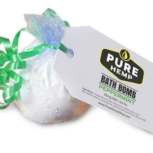 Photo of Peppermint CBD Bath Bomb - 25mg