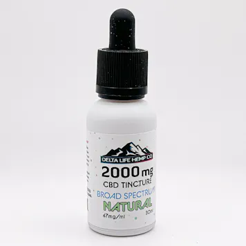 Photo of CBD Tincture Broad Spectrum Natural 2000mg